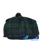 Black Watch Tartan Tam o' Shanter Traditional Scottish Bonnet Hat - Image 3