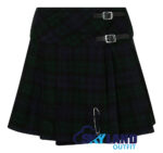 Black Watch Tartan Mini Billie Kilt Girls Modern Kilt Skirt for Highland Dress