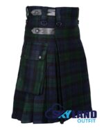 Black Watch Tartan Kilt – Modern Utility Scottish Kilts - Image 2