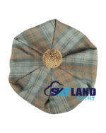 Weathered Black Watch Tartan Tam o' Shanter Scottish Flat Bonnet - Image 3
