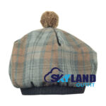 Weathered Black Watch Tartan Tam o Shanter Scottish Flat Bonnet Hat