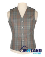 Black Watch Weathered tartan Argyle waistcoat made to order for Highland wear and kilts