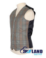 Black Watch Weathered Tartan Waistcoat | Argyle Vest - Image 2