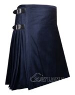 Black Wool Blazer Kilt – Premium 8 Yard Traditional Scottish Kilt