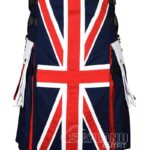 British Flag Utility Kilt – Handmade Cotton Patriotic Kilt for Men