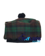 Brown Watch Tartan Tam o' Shanter Scottish Flat Bonnet Hat - Image 2