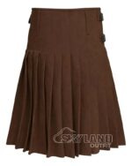 Brown Wool 8-Yard Kilt | Premium Hand-Pleated Traditional Kilts - Image 3
