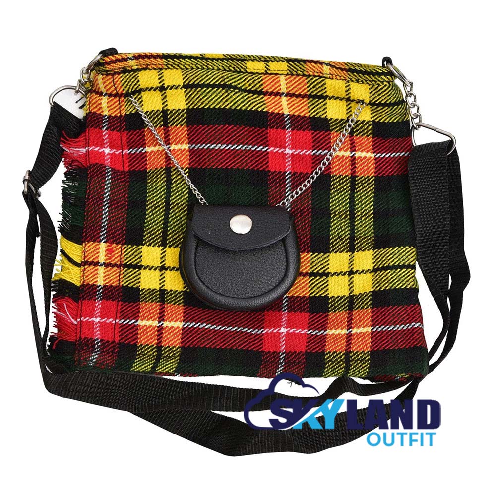 buchanan-kilt-purse.jpg Buchanan Tartan Ladies Kilt Shaped Purse Tote Bag for Highland Dress
