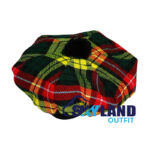 Buchanan Tartan Tam o Shanter Traditional Scottish Bonnet Hat for Highland Dress