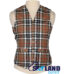 Campbell Thompson tartan waistcoat front view—5-button Argyle vest in rich blue, green and black Campbell heritage pattern