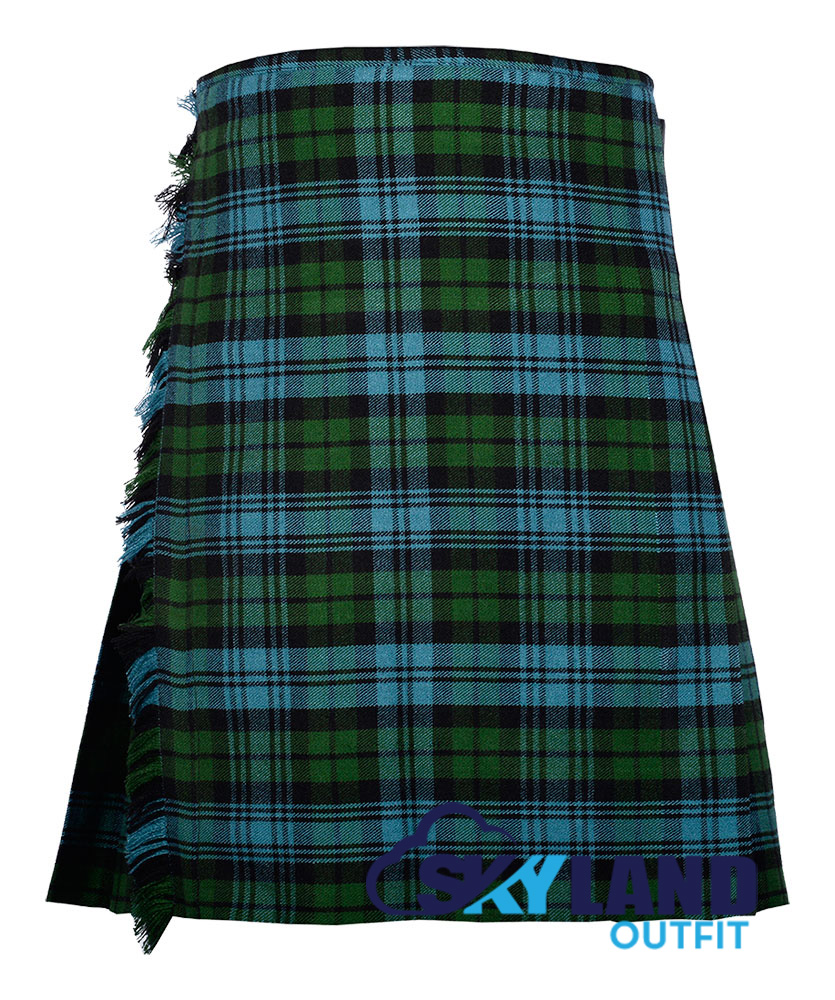cambell-ancient-trdational-kilt-front.jpg Campbell Ancient Tartan 8 Yard Kilt - Traditional Kilts for Men - Image 1