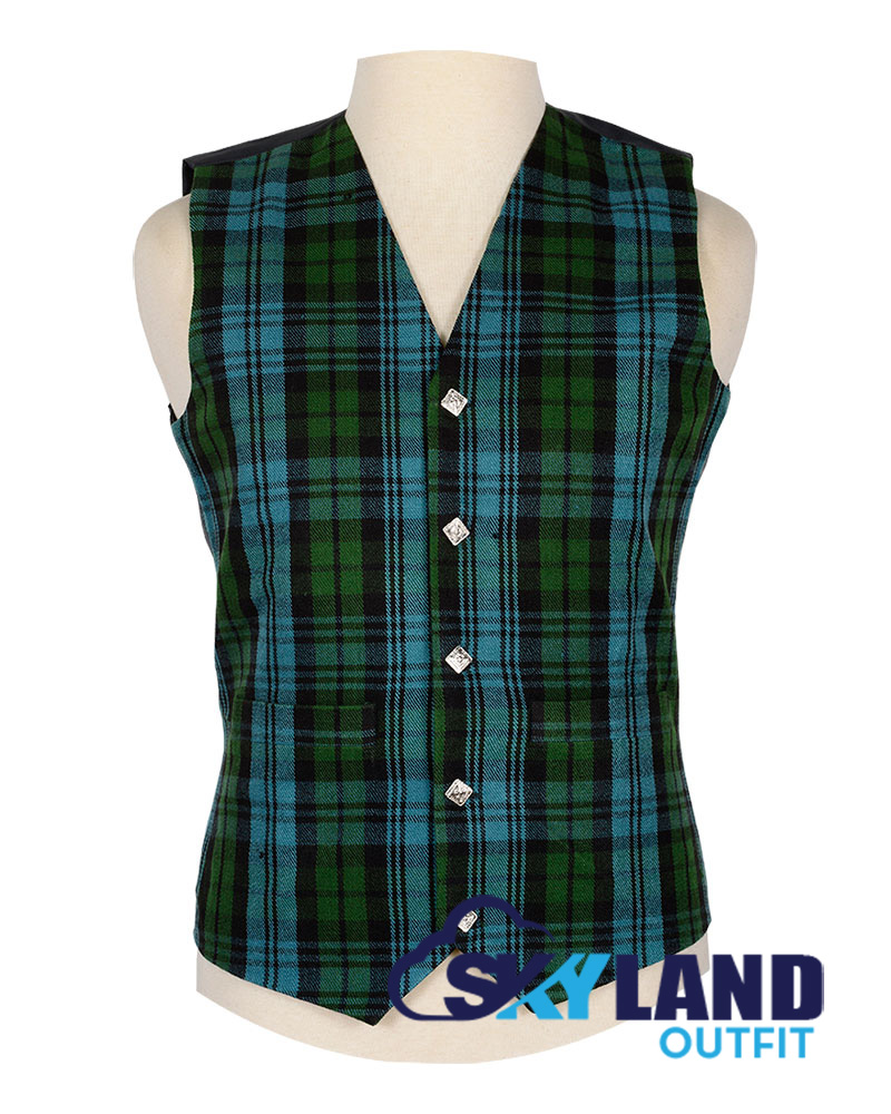 campbel-ancient-tartan-vest-front.jpg Campbell Ancient tartan Argyle waistcoat made to order for Highland wear and kilts