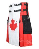 Canadian Flag Utility Kilt – Handmade Cotton Patriotic Kilt for Men - Image 3