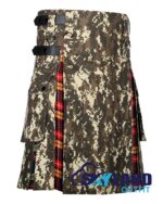 Digital Camo & Buchanan Tartan Hybrid Utility Kilt - Image 2
