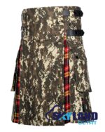 Digital Camo & Buchanan Tartan Hybrid Utility Kilt - Image 3
