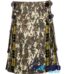 digital camo hybrid utility kilt front view, MacLeod of Lewis tartan kilt back pleats, digital camo and tartan hybrid kilt, adjustable strap digital camo kilt, cotton hybrid utility kilt for men,