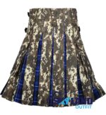 Digital Camo & Ramsey Blue Tartan Hybrid Utility Kilt - Image 3