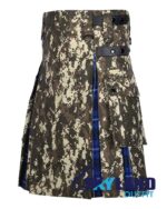 Digital Camo & Ramsey Blue Tartan Hybrid Utility Kilt - Image 2