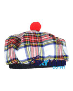 Dress Stewart Tartan Tam o Shanter Scottish Flat Bonnet Hat for Highland Dress