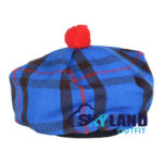 Elliot Modern Tartan Tam o Shanter Scottish Flat Bonnet Hat for Highland Dress