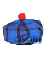 Elliot Modern Tartan Tam o Shanter Scottish Flat Bonnet Hat for Highland Dress