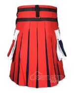 French Flag Utility Kilt – Handmade Cotton Patriotic Kilt for Men - Image 4
