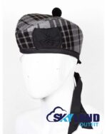 Grey Watch Tartan Glengarry Hat Traditional Scottish Cap