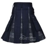 Grey Watch Tartan Hybrid Utility Kilt | Black Cotton Kilt - Image 4