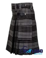 Grey Watch Tartan Kilt – Modern Utility Scottish Kilts - Image 3
