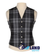 Grey Watch tartan Argyle waistcoat made to order for Highland wear and formal Scottish outfits