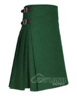 Green Wool 8-Yard Kilt | Premium Hand-Pleated Traditional Kilts - Image 2