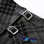 Grey Watch Tartan Mini Billie Kilt Girls Modern Kilt Skirt - Image 3