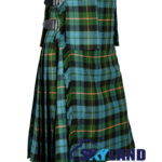 Gunn Ancient Tartan Scottish 8-Yard Kilt with Detachable Pockets