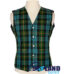 Gunn Ancient tartan waistcoat—5-button Argyle vest in muted green, blue, grey Norse-Gaelic heritage pattern