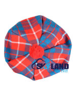 Hamilton Red Tartan Tam o' Shanter Scottish Flat Bonnet - Image 3