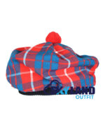 Hamilton Red Tartan Tam o Shanter Scottish Flat Bonnet Hat for Highland Dress