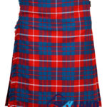 Hamilton Red Tartan 8 Yard Kilt for Men Traditional Scottish Kilt