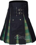 Irish Heritage Tartan Hybrid Utility Kilt | Black Cotton - Image 2