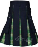 Irish Heritage Tartan Hybrid Utility Kilt | Black Cotton - Image 3