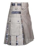 Campbell Thompson Tartan Hybrid Utility Kilt | Khaki Cotton - Image 2