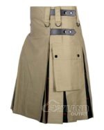 Gunn Tartan Hybrid Utility Kilt | Khaki Cotton Men Kilt - Image 3