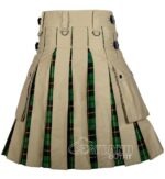Wallace Hunting Tartan Hybrid Utility Kilt | Khaki Cotton - Image 4