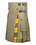 MacLeod of Lewis Tartan Hybrid Utility Kilt | Khaki Cotton - Image 3