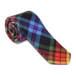 LGBTQ Pride Tartan NeckTie Scottish Clan Tie for Highland Dress