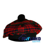 MacDonald Tartan Tam o Shanter Scottish Flat Bonnet Hat for Highland Dress