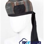 Weathered Mackenzie Tartan Glengarry Hat Traditional Cap