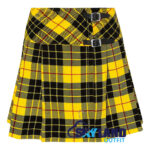 MacLeod of Lewis Tartan Mini Billie Kilt Girls Modern Kilt Skirt for Highland Dress