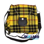 MacLeod of Lewis Tartan Ladies Kilt Shaped Purse Tote Bag for Highland Dress