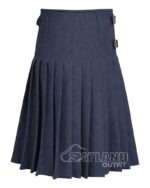 Navy Blue Wool 8-Yard Kilt | Premium Traditional Kilts - Image 2