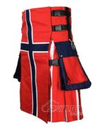 Norway Flag Utility Kilt – Handmade Cotton Patriotic Kilt for Men - Image 3